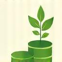 Sustainable habits icon showing growth and long-term progress